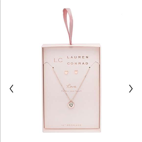 🖤🖤 LC  HEART NECKLACE & EARRING SET - Picture 3 of 3